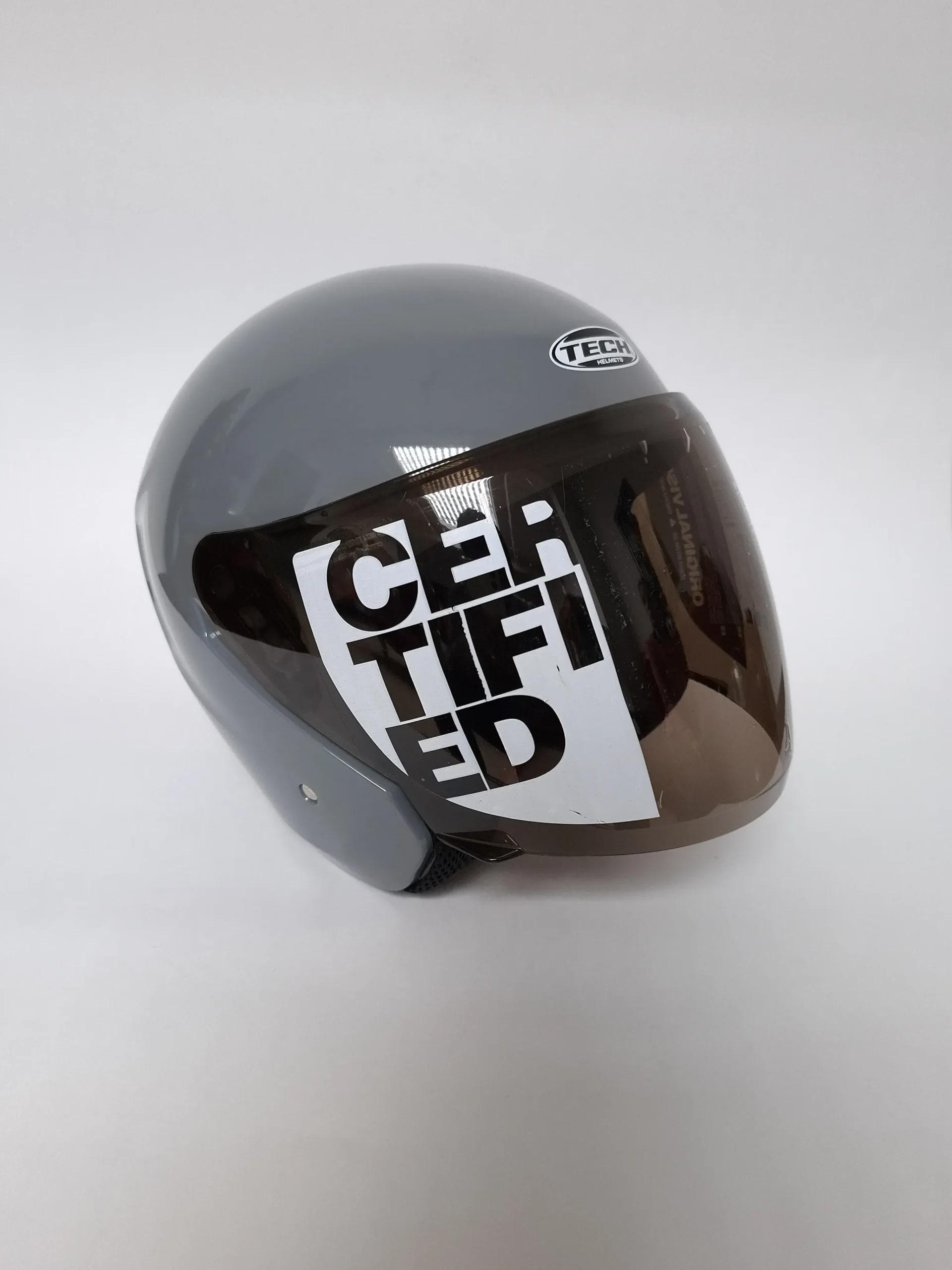 Casco Tech 10 Gris Abierto